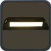 A dark, rectangular parking curb with a bright light strip in the center, set against a dark background. Produktbild-Vorschau