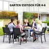 Gartentisch Aluminium 120x70 cm Wetterfest Balkontisch mit Produktbild-Vorschau 5