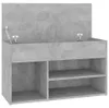 vidaXL Lavica na topánky betónová sivá 80x30x45 cm odvodený Náhľad obrázku produktu 4