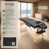 Table de massage pliante 2 zones en bois et portable - noir Voir les images du produit 2