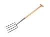 Fourche à bêcher (acier inoxydable) avec manche en T Voir les images du produit 1