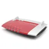 A red and silver FRITZ!Box router is shown against a white background. Produktbild-Vorschau
