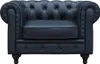Chesterfield Sessel "Aliza" - 111 x 82 x 70 cm - Schwarz Produktbild-Vorschau 2