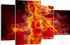Bild auf Leinwand - Leinwandbild - Frau Flammen Produktbild-Vorschau 1