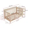 Merax 3-in-1 Babybett 140x70 cm, Massivholz Kinderbett, Produktbild-Vorschau 10