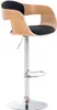 TPFLiving Barhocker Kingsley Holz/Stoff Natura/Schwarz Produktbild-Vorschau 1