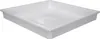 A white square shower tray with a raised central area, shown from a diagonal angle against a white background. Produktbild-Vorschau