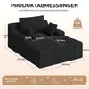 Hawthyhome Schlafsofa aus Cord mit 2 Kissen, Bequeme Produktbild-Vorschau 3