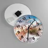 Wanduhr - Rund - Glasuhr - Möwe Meer Küste - 30x30cm - Produktbild-Vorschau 2