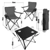 BigDean Campingtisch mit Stühlen dunkelgrau - Camping Tisch Produktbild-Vorschau 3