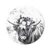 MuchoWow® Mauspad Mousepad Schottischer Highlander - Blumen Produktbild-Vorschau 1