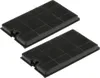 Two black carbon filters for a cooker hood, shown from a diagonal angle against a white background. Produktbild-Vorschau