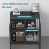 doporro Sideboard Kommode 76 cm in Kerneiche und Weiß Matt Produktbild-Vorschau 3
