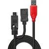 LINDY Stromspeisungsadapter HDMI M/F USB Typ A 0.15m Produktbild-Vorschau 2