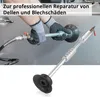 A person wearing gloves is using a pneumatic dent puller on a car door. A separate image of the dent puller is shown below. Anteprima dell’immagine prodotto