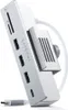 A silver Satechi USB-C hub is shown at an angle against a white background. Produktbild-Vorschau