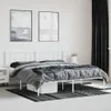 Möbel Bettgestell mit Kopfteil Metall Weiß 180x200 cm - Produktbild-Vorschau 3