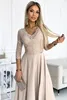 Numoco dames feestjurk Amber, beige, maat XL Productafbeelding-voorbeeld 2