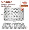 Muffinbackform 24 Mini-Muffins, 37x25 cm, Edelstahl, silber Náhled obrázku produktu