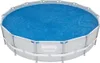 An above-ground swimming pool with a blue solar cover. Podgląd zdjęcia produktu