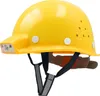 A yellow construction helmet with a built-in light. Produktbild-Vorschau