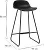 Miliboo - Design-Barhocker schwarz H65 cm (2er-Satz) ELLA Produktbild-Vorschau 7