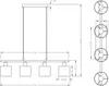 Lampadario TOMMY nero e oro 4xE14x28W in metallo, Anteprima dell’immagine prodotto 9