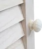 Close-up of a wooden knob on a shuttered mirror frame. Podgląd zdjęcia produktu