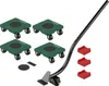 A set of furniture movers and a lifting tool, displayed on a white background. Produktbild-Vorschau