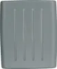 A gray stool with four vertical ridges on its surface. Produktbild-Vorschau