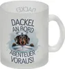 Matrosen Dackel im Boot Glas Tasse - Abenteuer voraus Produktbild-Vorschau 1