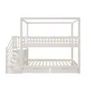 A white bunk bed with stairs and drawers, shown against a white background. Anteprima dell’immagine prodotto