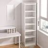 Weisses Stehendes Bücherregal Hoher Skandinavischer Produktbild-Vorschau 4