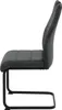A side view of a gray cantilever chair with a black metal frame. Produktbild-Vorschau