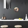 Glasuhr Wanduhr Küchenuhr Echt-Glas 30fi cm Kaffee braun Produktbild-Vorschau 3