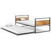 vidaXL Ausziehbett Schwarz Metall 90x200 cm -  Betten & Produktbild-Vorschau 9