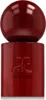 A close-up studio shot of a red perfume bottle. Voir les images du produit