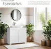 tectake® Waschbeckenunterschrank Idris 2 geräumige Fächer Produktbild-Vorschau 3