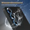 Close-up of a smartphone camera lens protector with water splashing around it. Produktbild-Vorschau