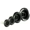 Four different sized black and silver jet nozzles are arranged diagonally on a white background. Produktbild-Vorschau