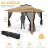 Pavillon 3,6 x 3,6 m, pavillon pliable, chapiteau, tente de Voir les images du produit 3