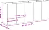 vidaXL Fioriera bianca 200x40x80 cm Acciaio laminato a Anteprima dell’immagine prodotto 8
