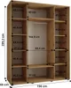 A diagram of a wardrobe with dimensions indicated. Produktbild-Vorschau
