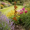Rost Gartenstecker Herzen 120 cm hoch Edelrost Gartendeko Produktbild-Vorschau 2