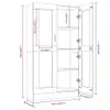vidaXL Vitrína Smoked Oak 82,5x30,5x150 cm Materiál dreva Náhľad obrázku produktu 8