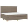 Boxspringbett mit Matratze & LED Taupe 200x200 cm Stoff Produktbild-Vorschau 3