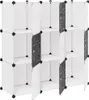 vidaXL Policový systém Cube Shelf s 9 policemi Černá a bílá Náhled obrázku produktu 2