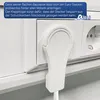 2 x Schutzkontakt Winkelstecker weiss extraflach mit Bügel Produktbild-Vorschau 4