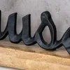 Schriftzug Zuhause L40cm Metall Schwarz Mango Holz Produktbild-Vorschau 4