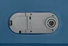 A close-up view of the top of an inflatable air mattress, showing the integrated pump mechanism. Produktbild-Vorschau